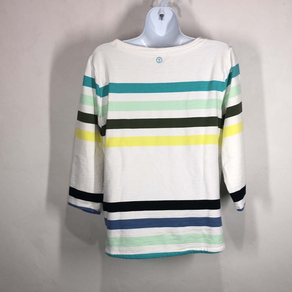 T By Talbots Stripe Top Size Large Petite - image 6